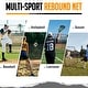 preview thumbnail 12 of 11, Zealfeel 4 x 4.5 ft Baseball Rebounder Steel Pitch Back Net with 2 Strike Zones and Bag