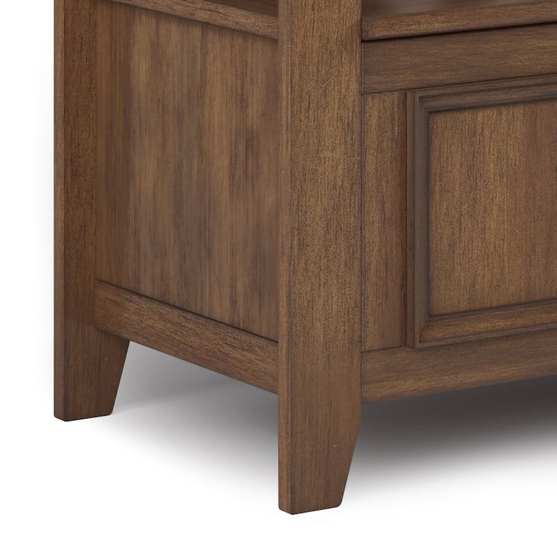 WYNDENHALL Halifax 48 inch Wide Solid Wood Transitional Entryway Bench - 48 Inches wide