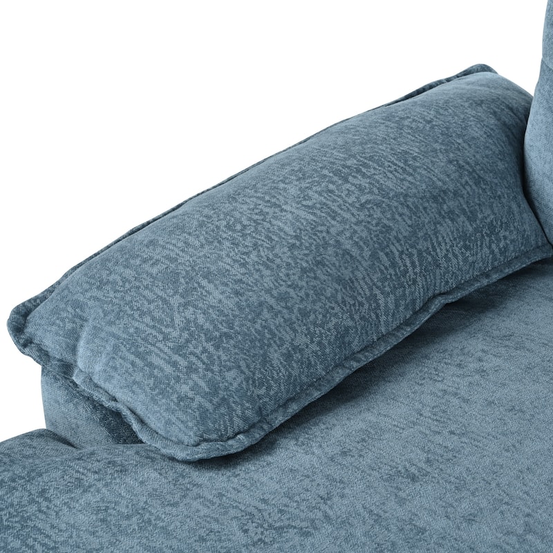 U-Shaped Sectional Sofa Chaise Lounge Sofa Bed, Thick Cushion