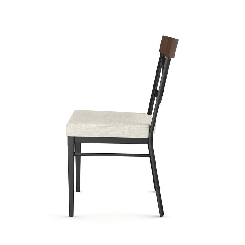 Amisco Clark Dining Chair with Solid Wood Accent and Metal Legs