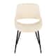 Option Cream Faux Leather/Black Metal