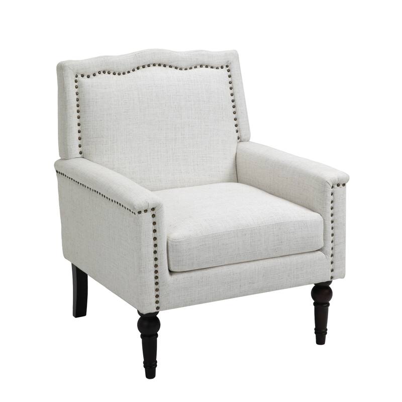 Upholstered Armchair with Nailhead Trims Accent Chair