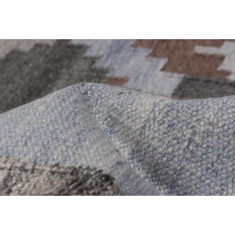 Ankara Denim Blue Kilim 5'3" x 8'1" - 5'3 x 8'1