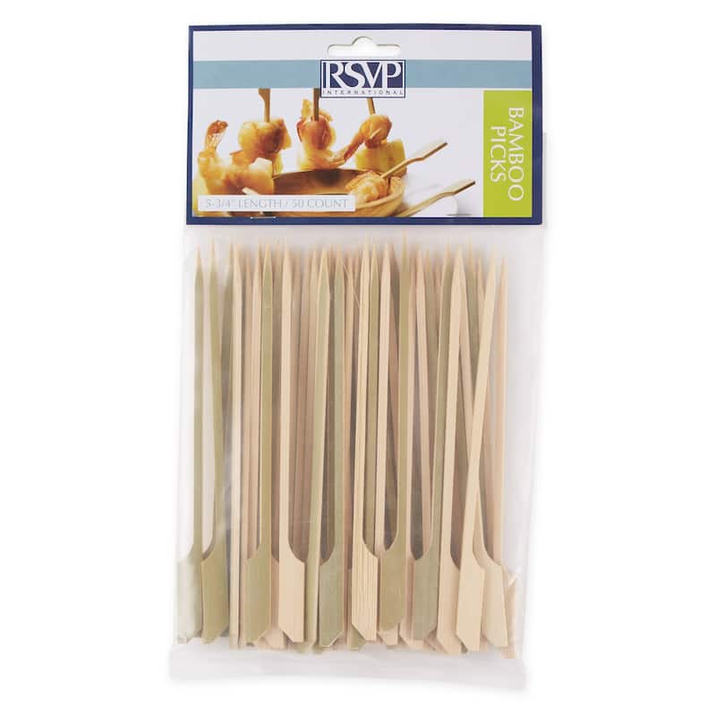 Bamboo Party Picks - Appetizer, 50-Count, 5-3/4-inch - Bamboo