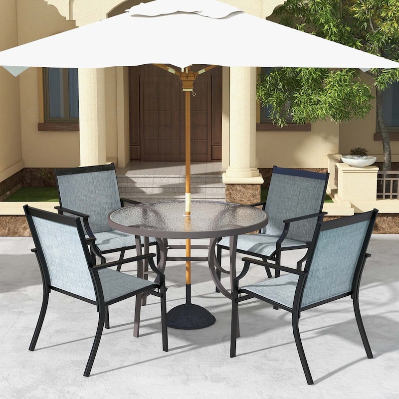 Costway 2 Piece Patio Dining Chairs Large Outdoor Chairs with - See Details