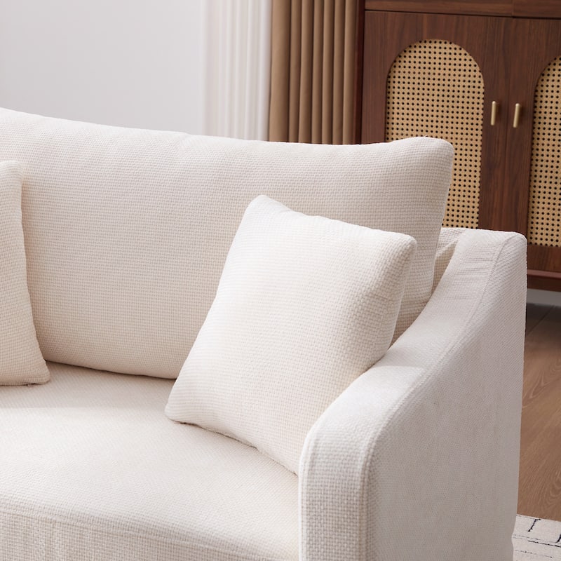 45.27" Accent Chair Armchair for Living Room, Oversized Chenille Single Sofa Chair Reading Chair Lounge Chair & Ottoman Set