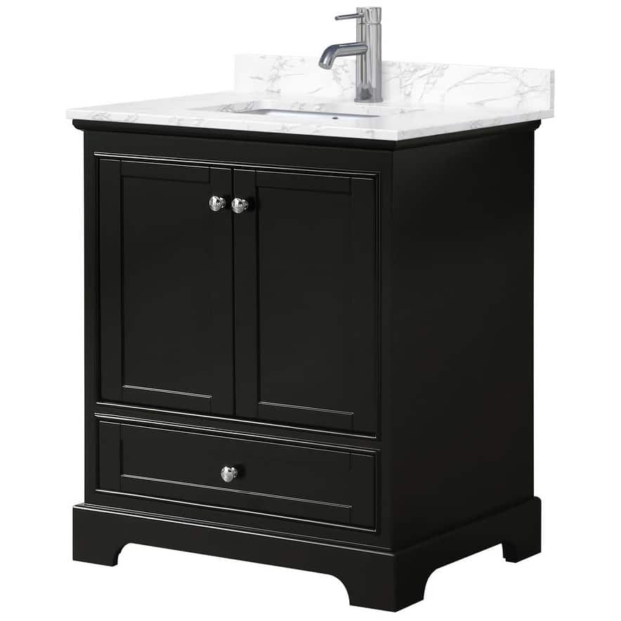 Wyndham Collection Deborah 30" Free Standing Single Basin Vanity Set