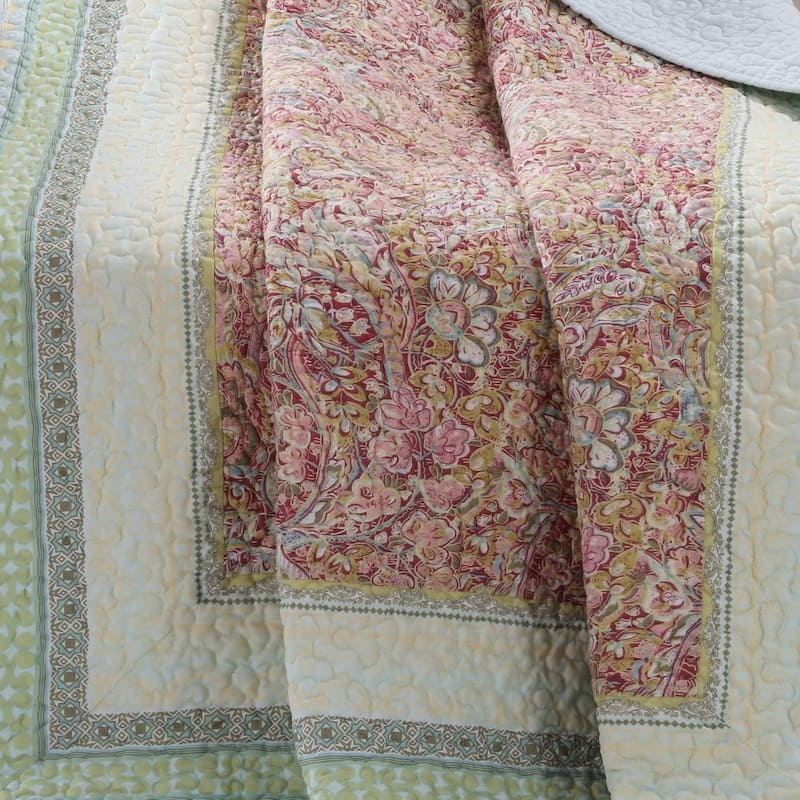Barefoot Bungalow Palisades Pastel Quilted Throw