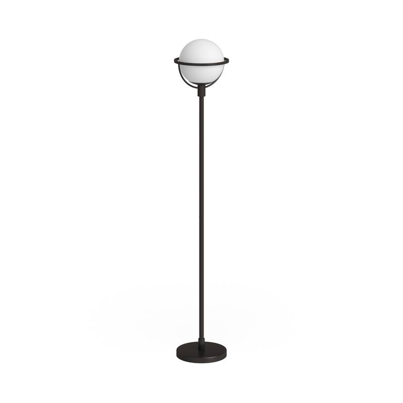 Cieonna Blackened Bronze Globe & Stem Floor Lamp - Blackened Bronze