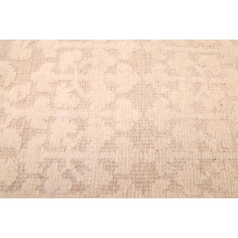 ECARPETGALLERY Hand-knotted Tangier Cream Wool Rug - 5'0 x 7'10
