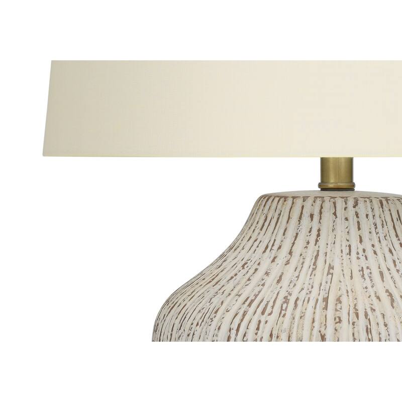Lighting, 26"h, Table Lamp, Cream Ceramic, Ivory / Cream Shade