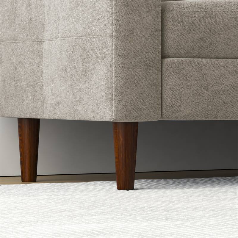 Convertible Combination Sofa L-Shaped Sofa w/Storage Cabinet Footstool