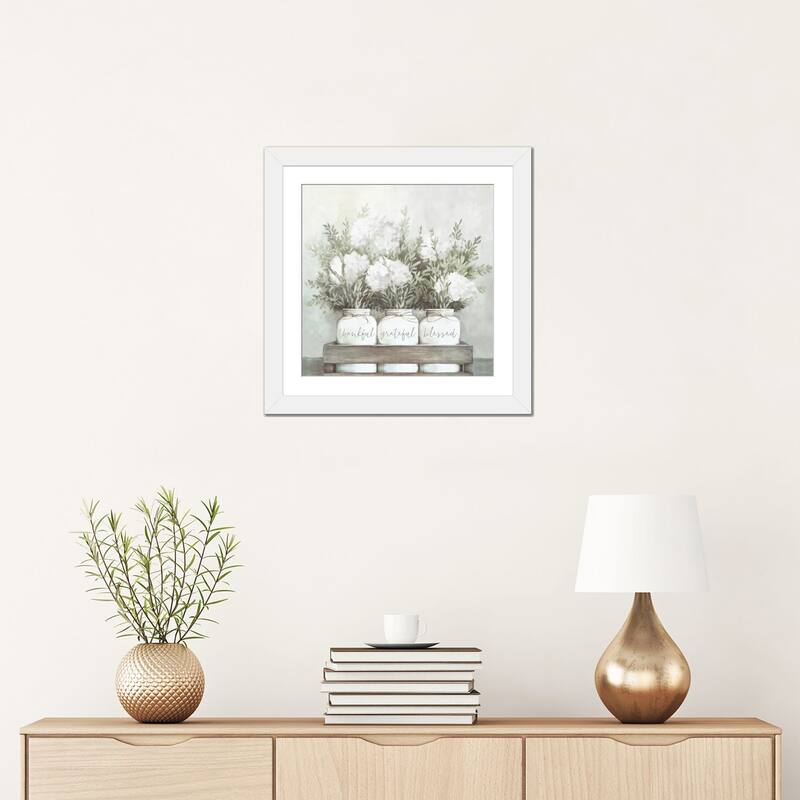 iCanvas "White Flower Jars" by Dogwood Portfolio