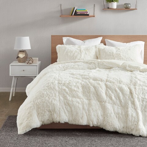 Leena Shaggy Faux Fur Comforter Set by Intelligent Design