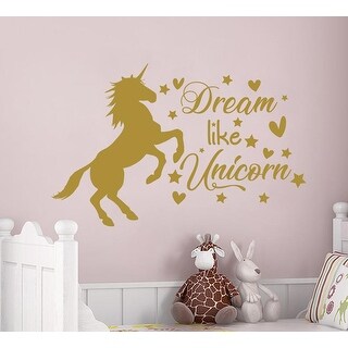 Unicorn Wall Decal for Baby Girl Nursery