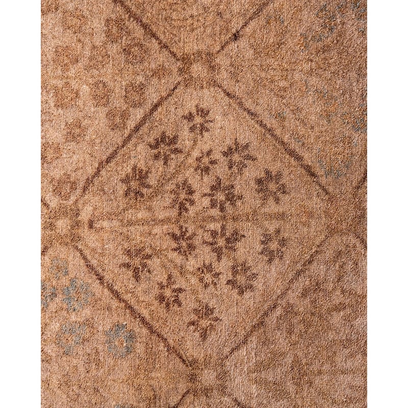Fine Vibrance One-of-a-Kind Hand-Knotted Area Rug - Beige, 5' 3" x 7' 8" - 5' 3" x 7' 8"
