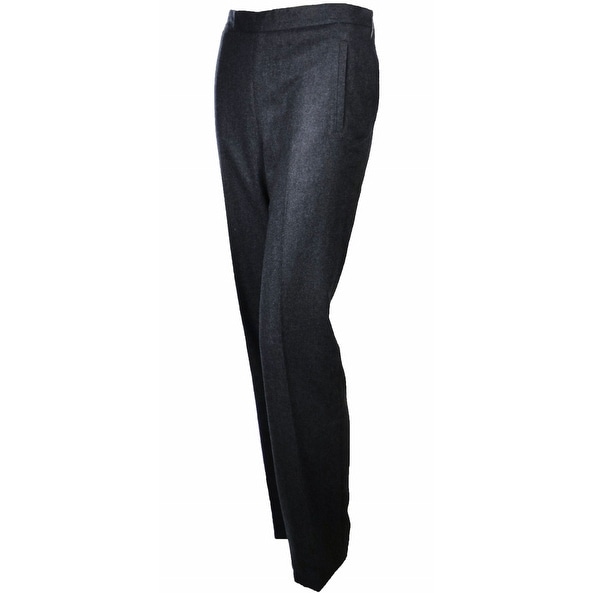 Sutton Studio Womens 100% Cashmere Slim Dress Pants Misses Sizes - Heather Charcoal