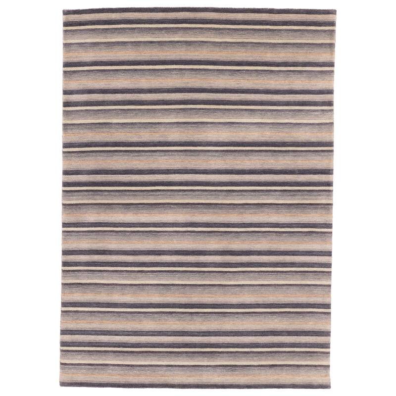 ECARPETGALLERY Hand Loomed Kashkuli Gabbeh Grey Wool Rug - 5'3 x 7'5