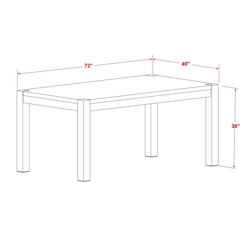 Rustic Dinette Set - 5 Piece Kitchen Table & Chair Set - Rectangle Wood Dining Table with Comfortable Chairs