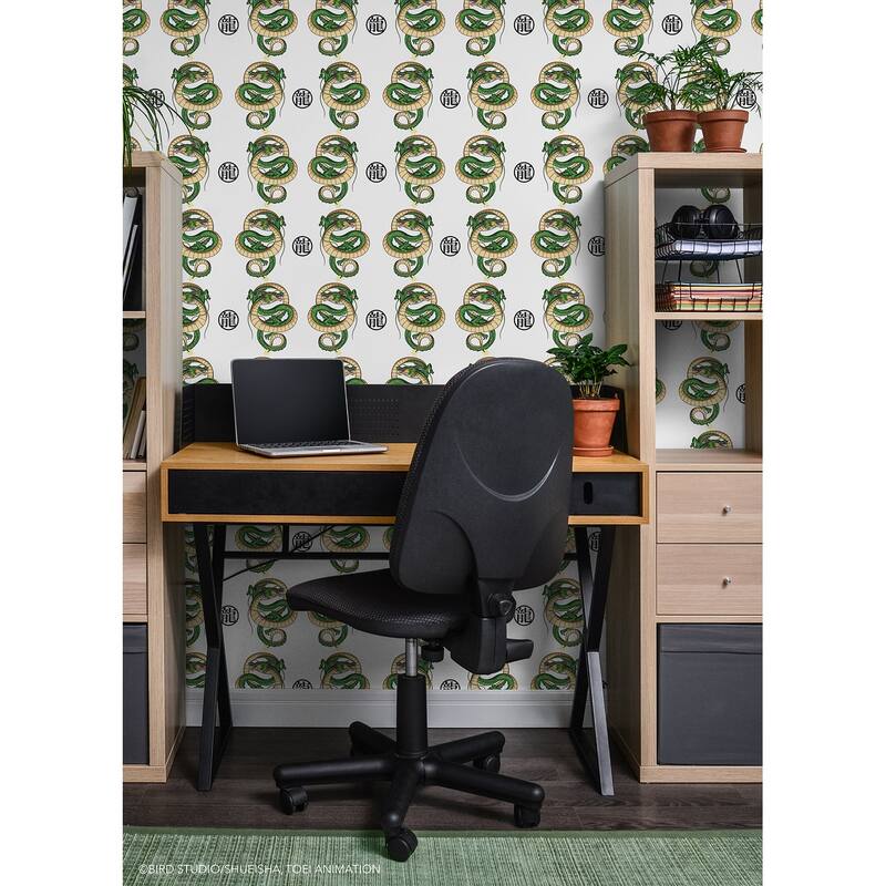 RoomMates Dragon Ball Z Shenron Dragon White Peel and Stick Wallpaper - N/A