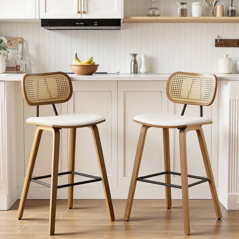 26-Inch Upholstered Counter/ Bar Stools Set of 2 or 3 - 35.1"H x 17.7"W x 19.5"D