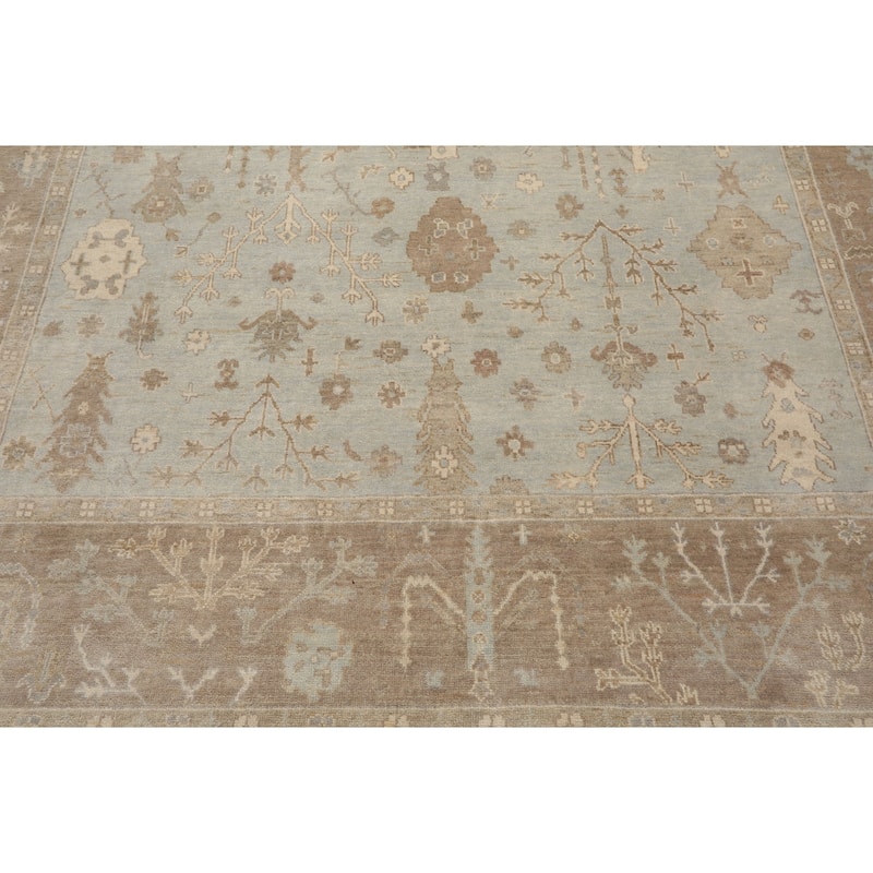 Multi Size Hand Knotted Sage Oushak Wool Area Rug Stone Wash Oriental