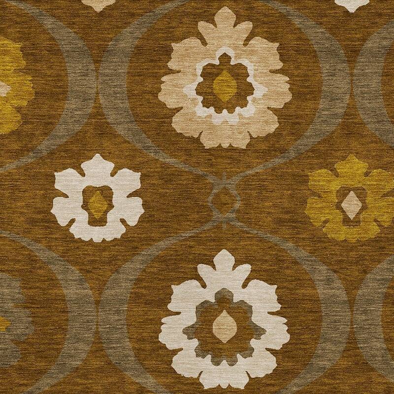 HomeRoots Medallion Transitional Rectangle Outdoor Rug
