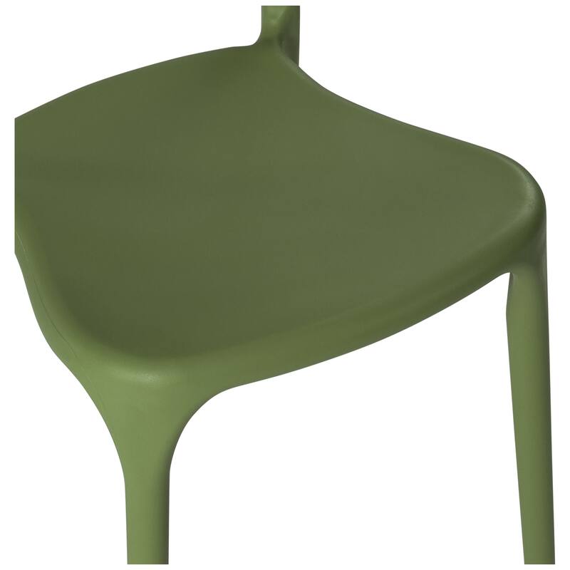 Frond and Form Outdoor Patio Modern Stacking Dining Side Chair (Set of 4)