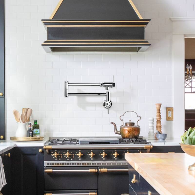 WOWOW Modern Foldable Filling Faucet with Dual-Joint Swivel Arm