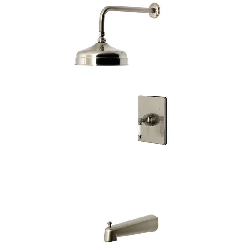 Kingston Brass Single-Handle Pressure Balanced Tub and Shower Faucet - Brushed Nickel