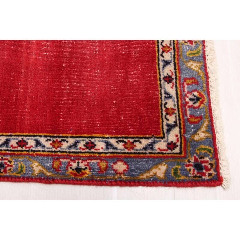 ECARPETGALLERY Hand-knotted Antalya Vintage Red Wool Rug - 3'1 x 12'0