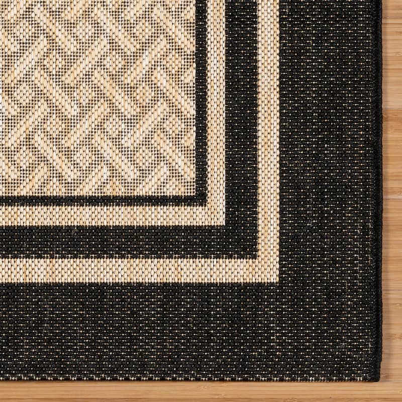 Gertmenian Paseo Soroa Classic Border Easy Care Flatweave Indoor/ Outdoor Area Rug