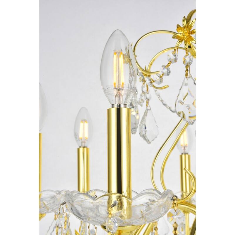 Fleur Illumination 8 light Gold Chandelier