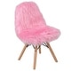 preview thumbnail 14 of 20, Kids Shaggy Dog Accent Chair - Desk Chair - Playroom Chair - 14"W x 14"D x 23.5"H