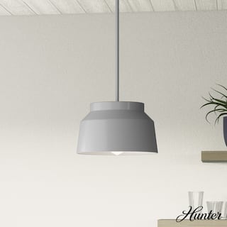 Hunter Cranbrook 1 Light Pendant - Kitchen Island, Bedroom - Mid-Century Modern, Transitional