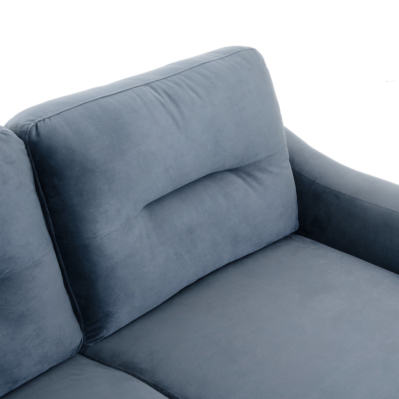 Velvet Sectional Sofa, Plush Comfort for Living Room Small Spaces