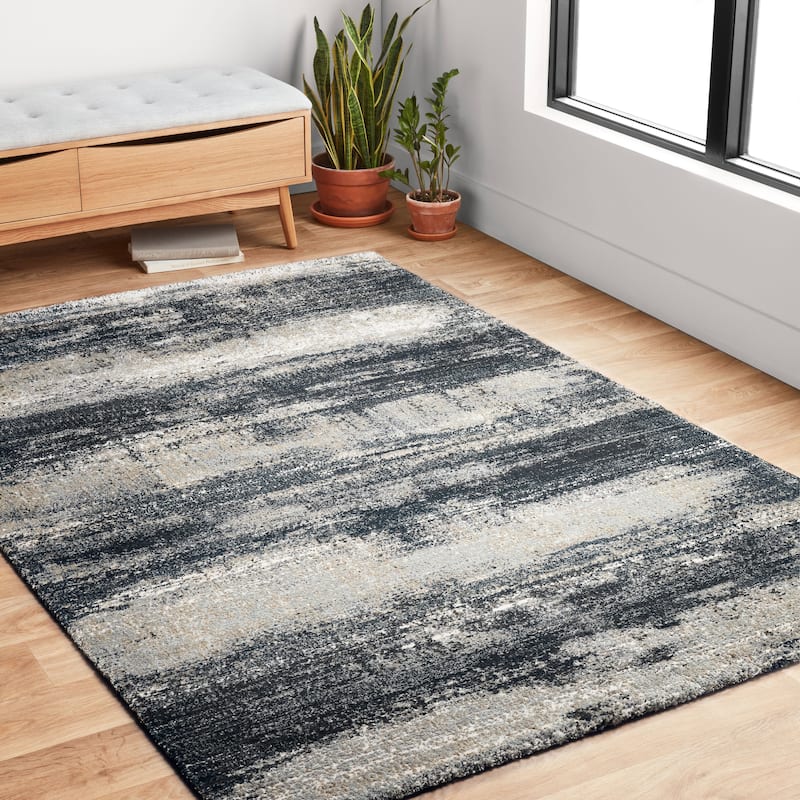 Alexander Home Glacier Stone Abstract Modern & Contemporary Rug