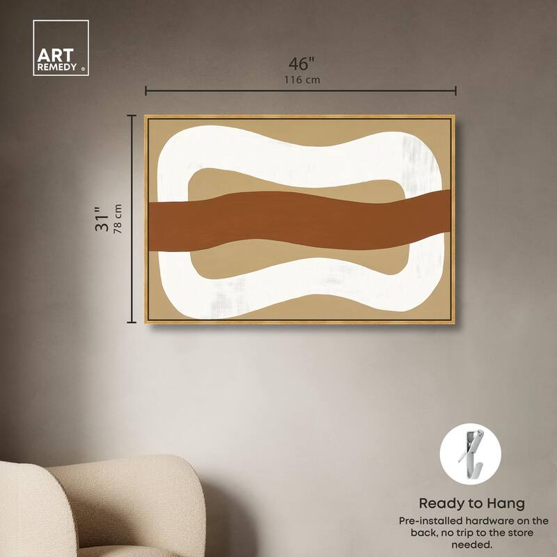 Minimal Wavy I Canvas by Art Remedy
