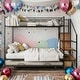 preview thumbnail 1 of 30, Versatile Design Twin Over Full Metal Bunk Bed with Trundle and Lateral Storage Practical Step Ladder and Built-in Wardrobe Black