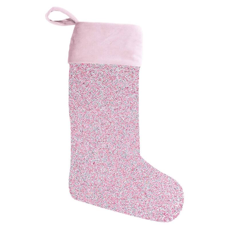 Sparkles Home Luminous Rhinestone Stocking - Pink