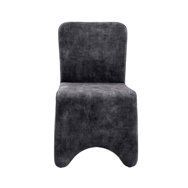 Modrest Ditka Modern Grey Velvet Dining Chair (Set of 2)