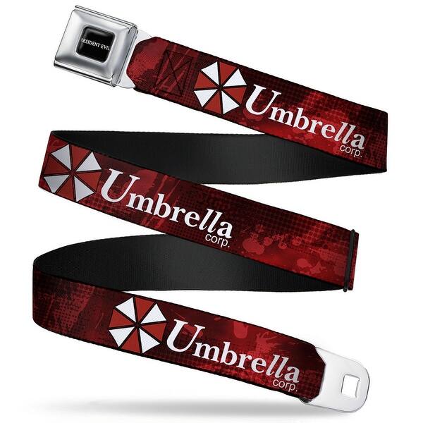 Resident Evil Full Color Black White Resident Evil Umbrella Corp Logo Red Seatbelt Belt Overstock 17082093 What is the umbrella corporation? resident evil full color black white resident evil umbrella corp logo red seatbelt belt
