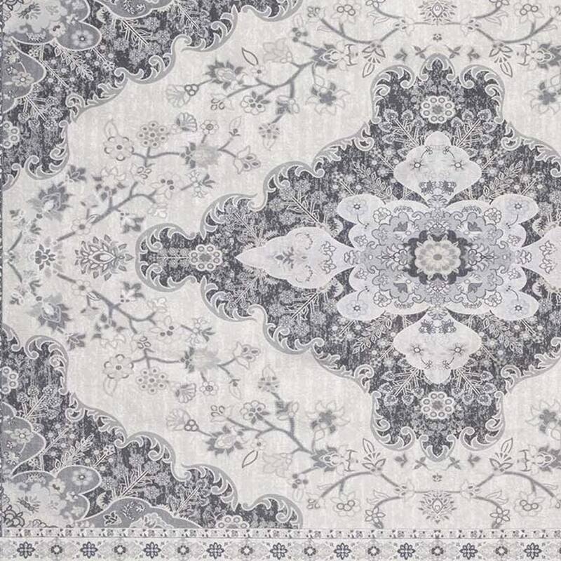 HomeRoots Medallion Traditional Rectangle Area Rug