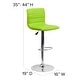preview thumbnail 96 of 111, Modern Vinyl Stitch Back Adjustable Height Barstool - 16"W x 19"D x 35" - 44"H