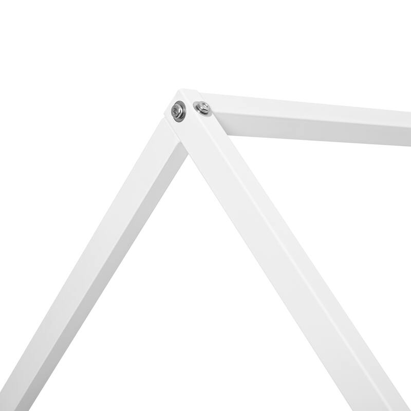 Metal Twin Over Twin Bunk Bed with Ladder and Slider, Sturdy and Safe Design