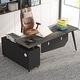 preview thumbnail 8 of 12, 78.74-inch Large L-Shaped Computer Desk Grey