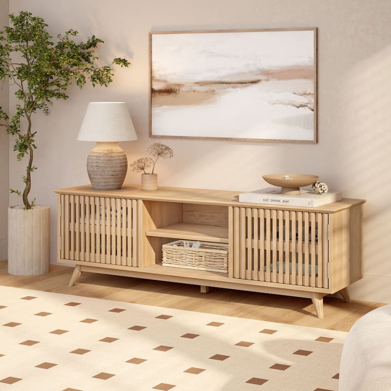Plank and Beam Mid-Century Modern TV Stand
