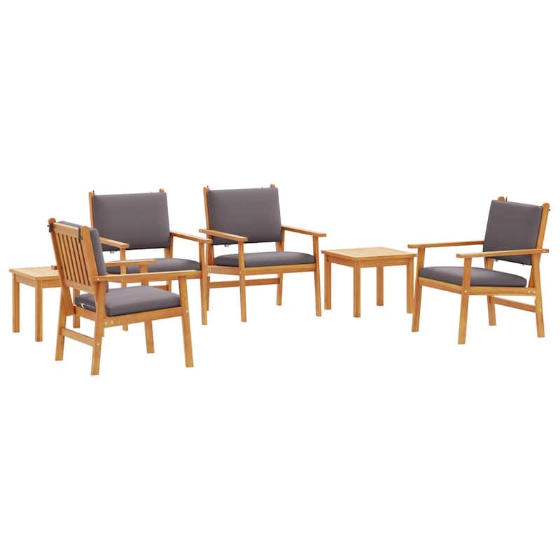 vidaXL 3/4/5/6 Piece Garden Sofa/Dining/Bistro Set with Cushions Solid Wood Acacia