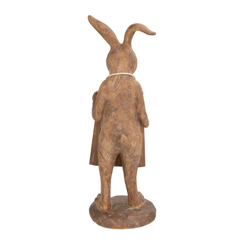 Rabbit Figurine Holding Working Chalkboard