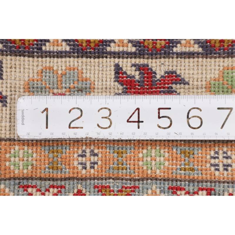 Traditional Red Kazak Accent Rug Hand-Knotted Oriental Wool Carpet - 2'9" x 4'2"